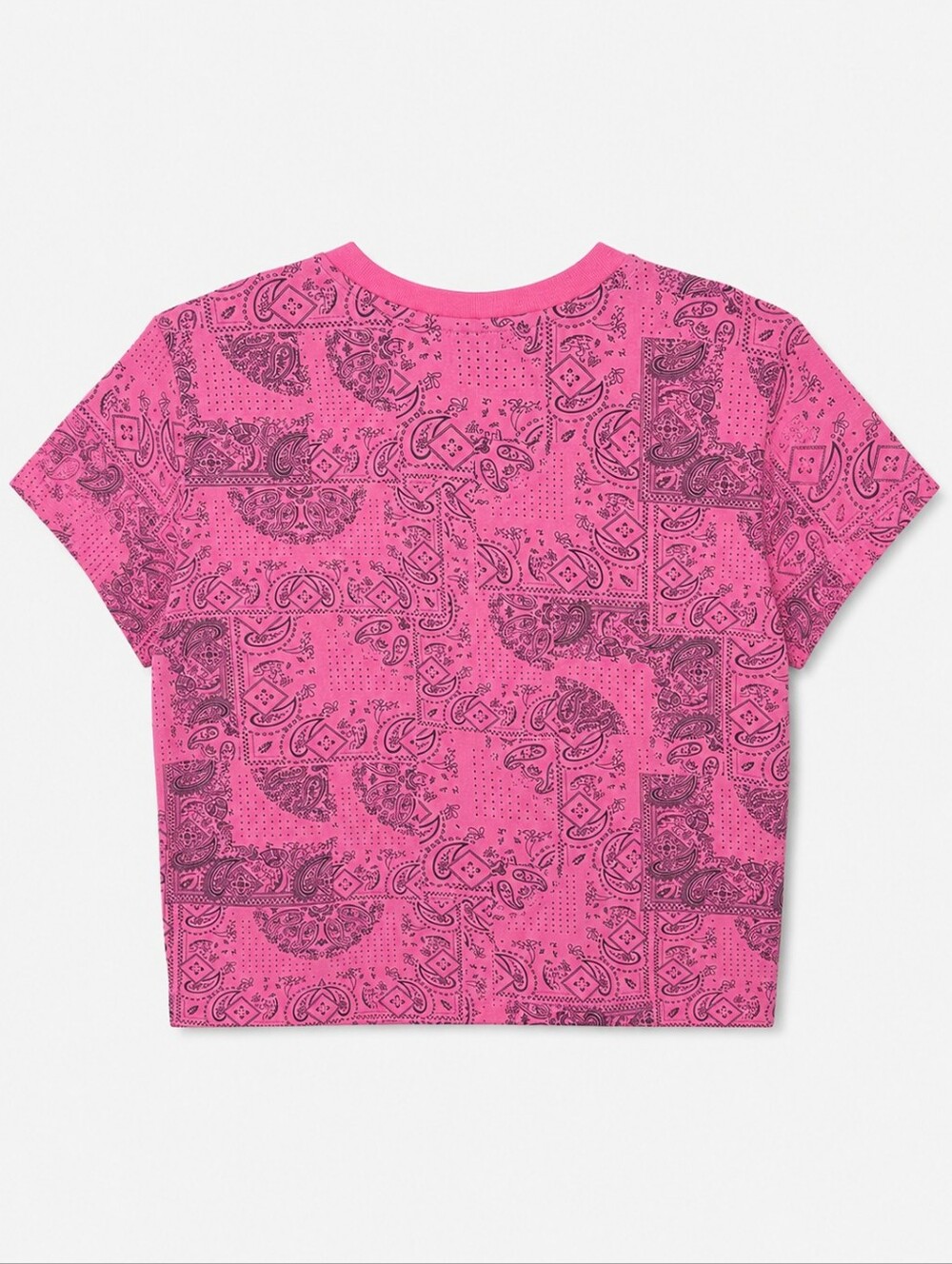 VON DUTCH PINK PAISLEY BABY TEE CROP TOP NWT XL - Picture 4 of 7
